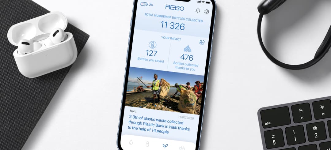 REBO: Intelligente Wasserflasche mit mobiler Anwendung